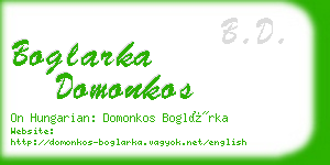 boglarka domonkos business card